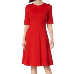 LK Bennett Red Rosalie Midi Dress